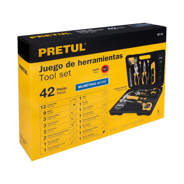 Juego De 42 Herramientas Comfort Grip, Pretul | Ferreterias Ferretodo Guatemala