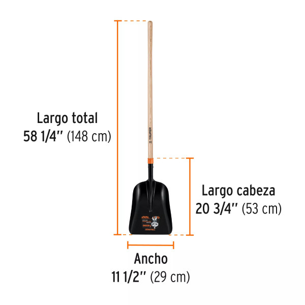 ‣ Pala Carbonera CHICA T-2000 con Mango Largo... | Truper
