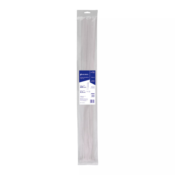 Bolsa Con 25 Cinchos Plásticos 50 Lb, 600X4.5 Mm, Naturales | Cinchos, Abrazaderas y Similares Ferreterias Ferretodo