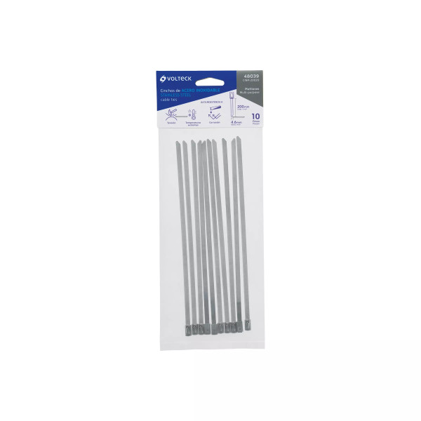 Bolsa Con 10 Cinchos De 20 Cm De Acero Inoxidable, 99 Lb | Cinchos, Abrazaderas y Similares Ferreterias Ferretodo