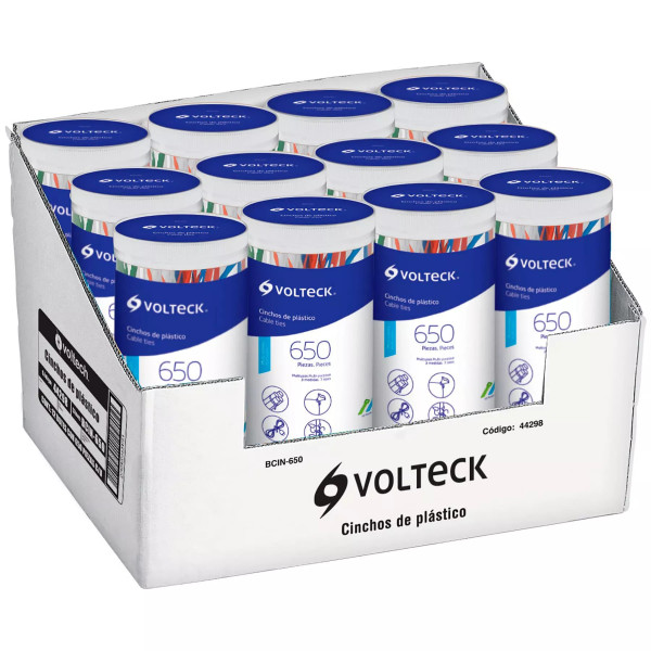 Bote Con 650 Cinchos Plásticos En Colores Surtidos, Volteck | Cinchos, Abrazaderas y Similares Ferreterias Ferretodo