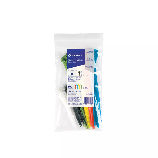 Bolsa Con 200 Cinchos Plásticos En Colores Surtidos | Cinchos, Abrazaderas y Similares Ferreterias Ferretodo