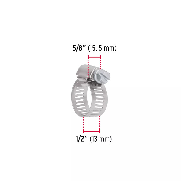 Bolsa c/10 abrazaderas sin fin reforzadas No. 8, 5/8 - 7/8" | Cinchos, Abrazaderas y Similares Ferreterias Ferretodo