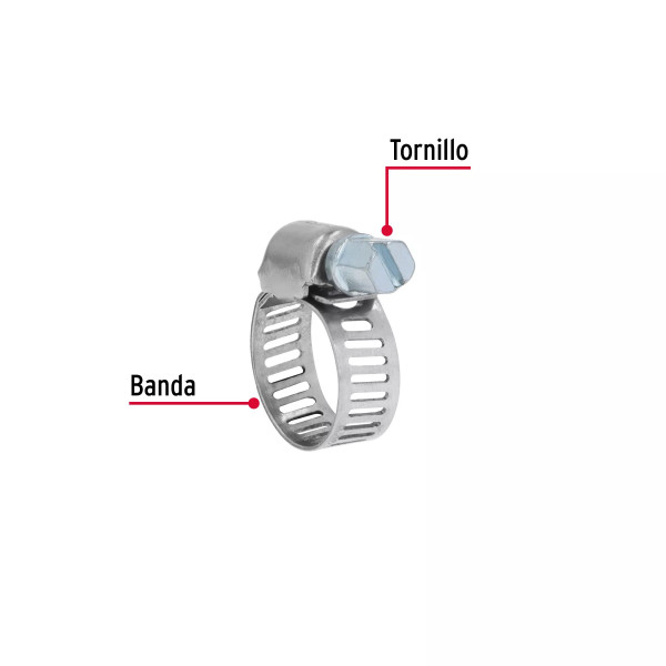 Bolsa c/10 abrazaderas mini sin fin reforzadas No.3, 1/4"-5/8" | Cinchos, Abrazaderas y Similares Ferreterias Ferretodo