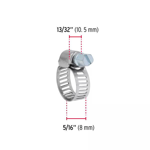 Bolsa c/10 abrazaderas mini sin fin reforzadas No.3, 1/4"-5/8" | Cinchos, Abrazaderas y Similares Ferreterias Ferretodo