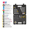 Juego De 71 Herramientas 1/4' Y 3/8' Para Mecánico, Pretul | Llaves de precisión