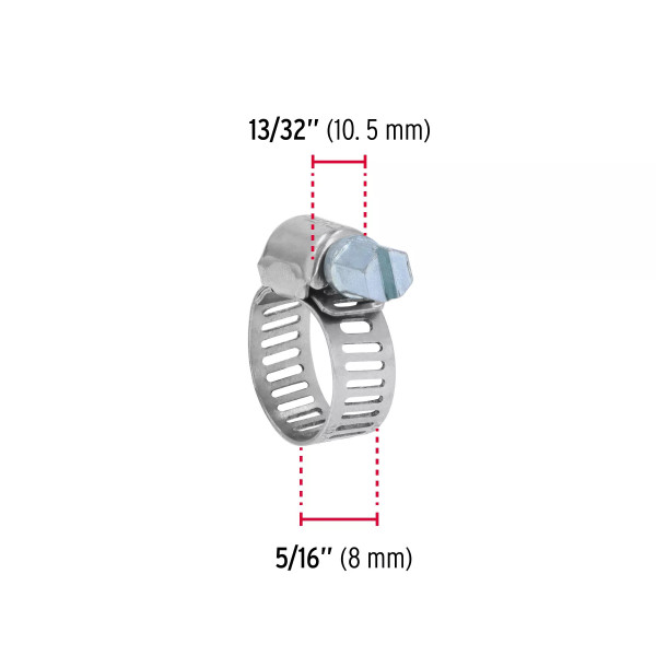 Bolsa c/10 abrazaderas mini sin fin reforzadas No.4, 3/8-5/8" | Cinchos, Abrazaderas y Similares Ferreterias Ferretodo