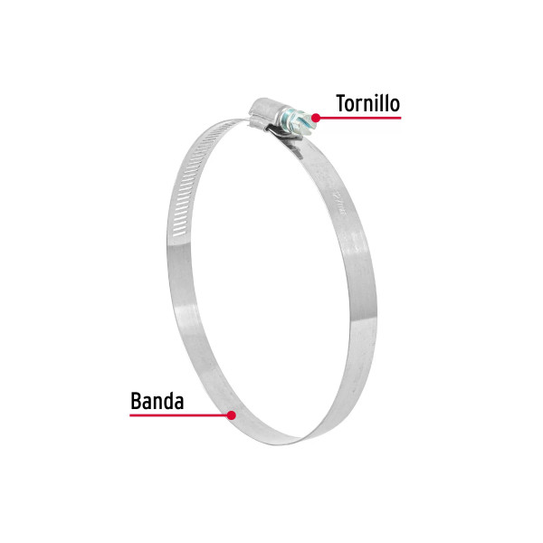 Bolsa c/5 abrazaderas sin fin reforzadas No.72, 4-1/8 - 5" | Cinchos, Abrazaderas y Similares Ferreterias Ferretodo