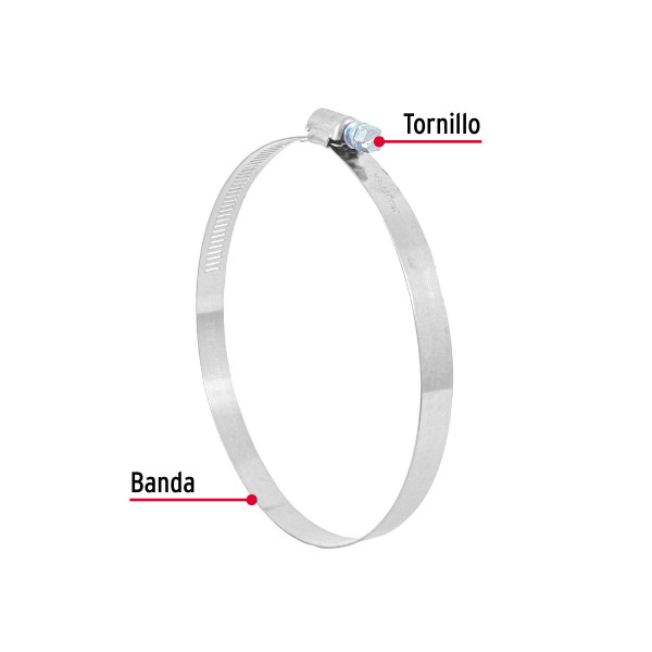 Bolsa c/5 abrazaderas sin fin reforzadas No.80, 4-5/8 - 5-1/2" | Cinchos, Abrazaderas y Similares Ferreterias Ferretodo