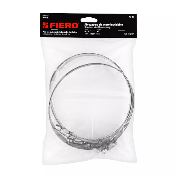 Bolsa c/5 abrazaderas sin fin reforzadas No.88, 5-1/8 - 6" | Cinchos, Abrazaderas y Similares Ferreterias Ferretodo