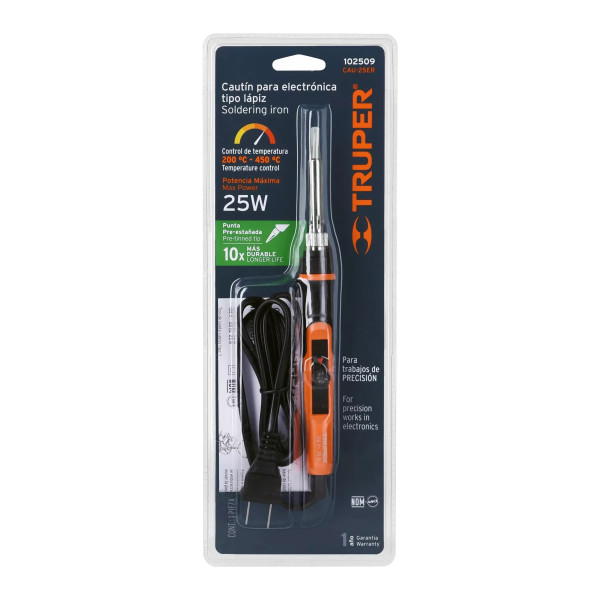 ‣ Cautín profesional 25W, temp. regulable... | Truper