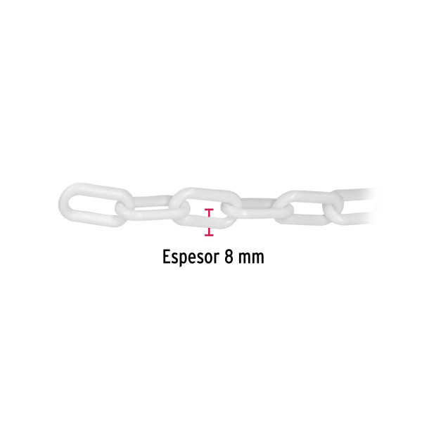 ‣ Metro de cadena 8 mm plástico blanc... | Fiero