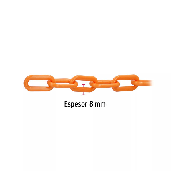 ‣ Metro cadena 8 mm plástico naranja... | Fiero