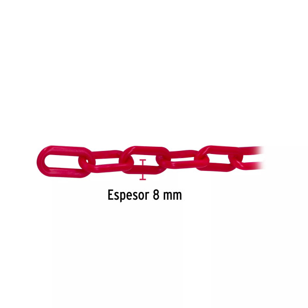 ‣ Metro de cadena 8 mm plástica roja... | Fiero