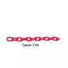 ‣ Metro de cadena 3 mm plástica roja, 50 m | Fiero