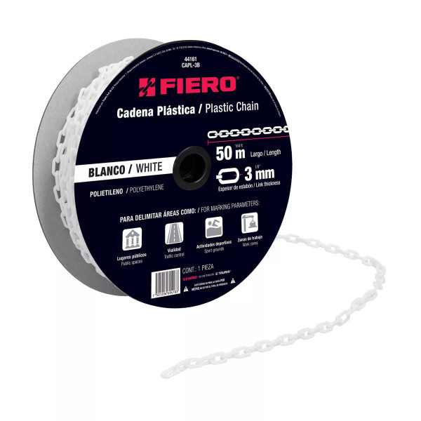‣ Metro de cadena 3mm plástico blanco... | Fiero