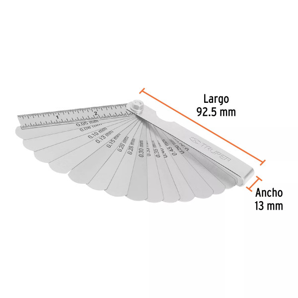 ‣ Calibrador de 15 hojas std/mm... | Truper