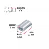 ‣ Casquillos Dobles 3/16" de Aluminio | Fiero