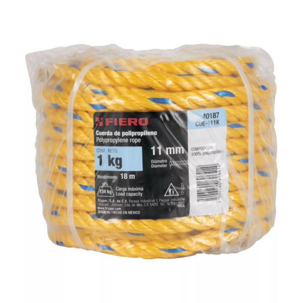 ‣ Cuerda de Polipropileno 11 mm 1kg Rollo | Fiero