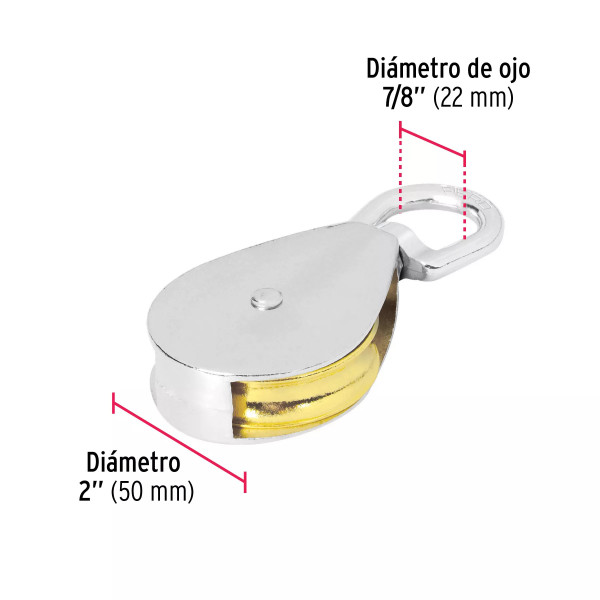 ‣ Garrucha metálica 2" para noria, FIERO | Fiero
