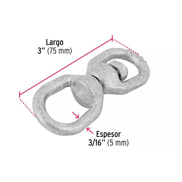‣ Destorcedor forjado 3/16", FIERO - Versátil | Fiero