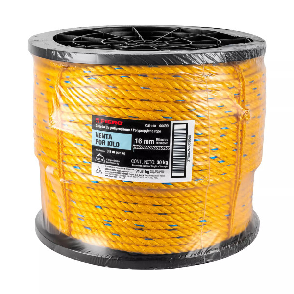 ‣ Cuerda polipropileno 16mm, 30kg carrete... | Fiero