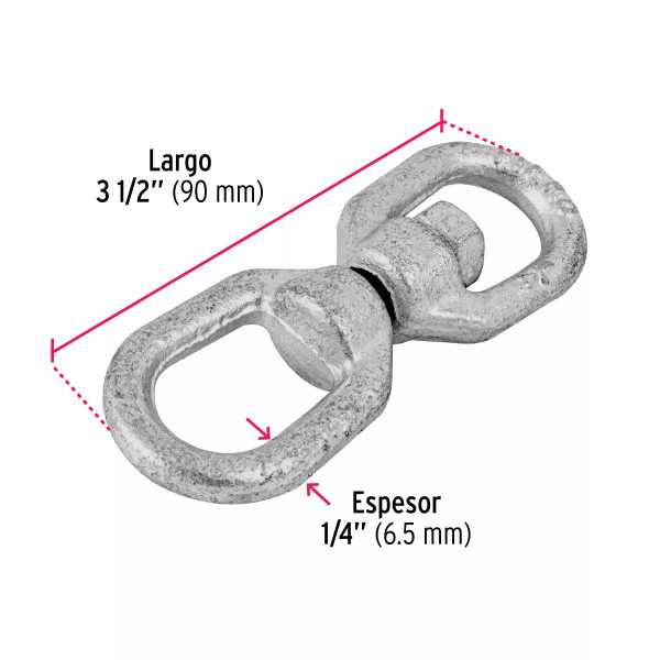 ‣ Destorcedor forjado 1/4" FIERO uso seguro | Fiero