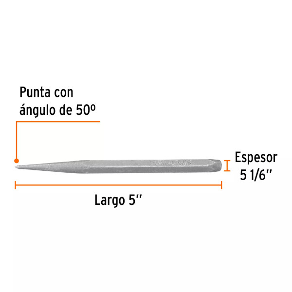Punzón 5/16" para marcar, largo 5", Truper | Limas, Punzones y Similares Ferreterias Ferretodo
