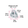 ‣ Blíster nudos de hierro p/cable | Fiero