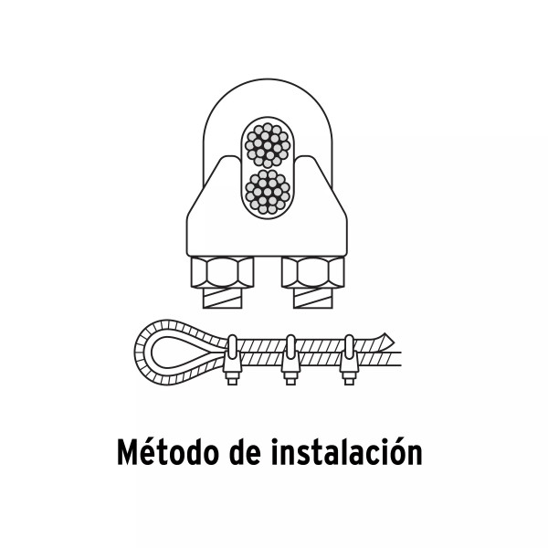 ‣ Blíster c/2 nudos (perros) p/cable 1/4" | Fiero