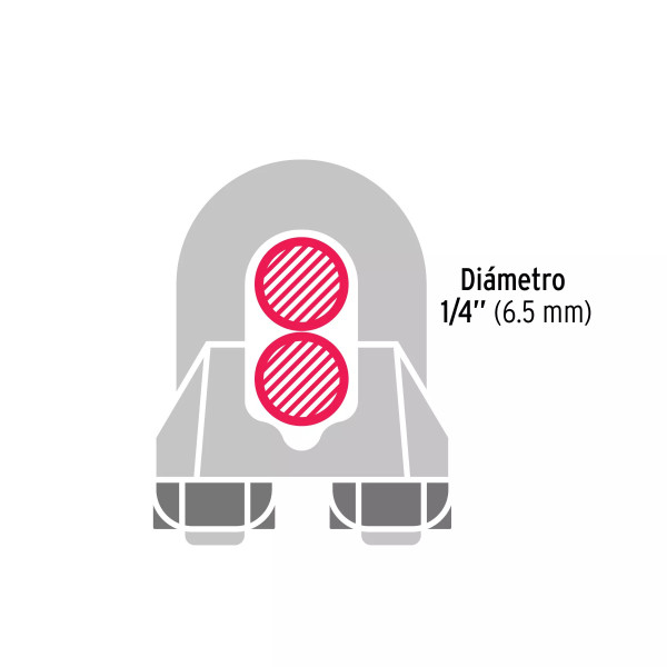 ‣ Blíster c/2 nudos (perros) p/cable 1/4" | Fiero