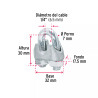 ‣ Blíster c/2 nudos (perros) p/cable 1/4" | Fiero