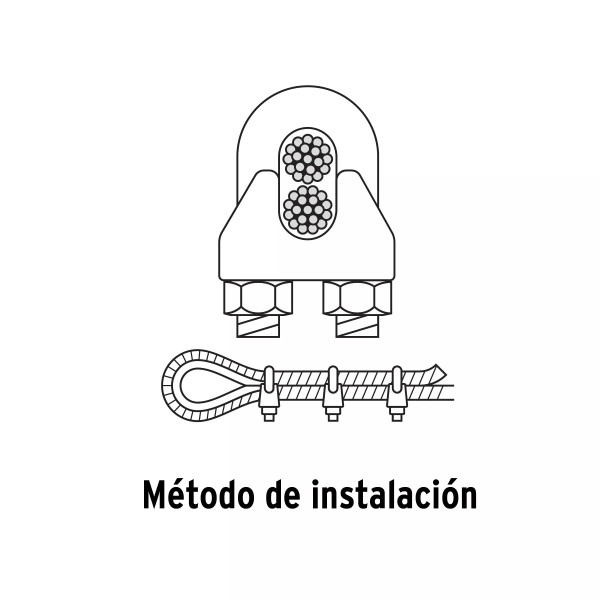 ‣ Blíster c/2 nudos, hierro p/cable 5/16" | Fiero