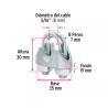 ‣ Blíster c/2 nudos, hierro p/cable 5/16" | Fiero