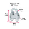 ‣ Blíster c/1 nudo p/cable 3/8" FIERO | Fiero