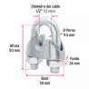 ‣ Blíster c/1 nudo hierro cable 1/2", FIER... | Fiero