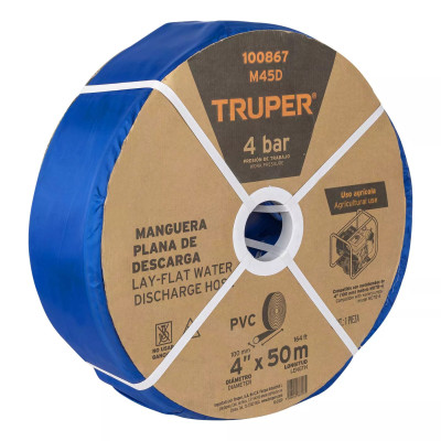 Rollo de manguera plana de 4" x 50m de descarga p/motobomba