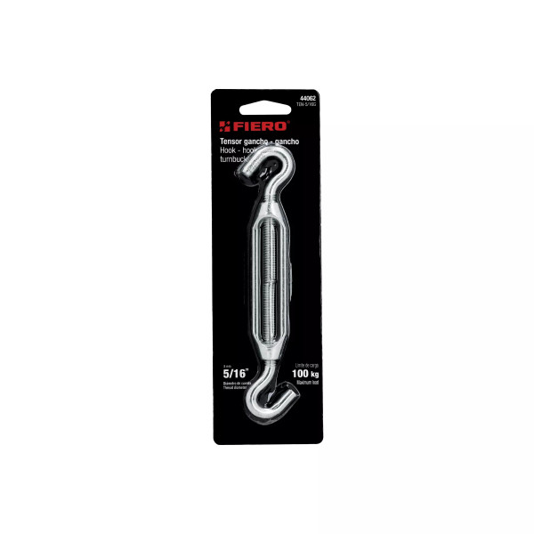 Tensor zinc 5/16" gancho-gancho, FIERO | Bandolas, ganchos, grilletes y similares Ferreterias Ferretodo