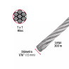 Cable rígido 1/16" de acero 7x7 hilos, 300 m, FIERO | Ferretería General Ferreterias Ferretodo