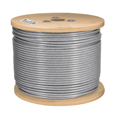 Cable rígido 1/8" acero 7x7 recubierto PVC, 300 m | Ferretería General Ferreterias Ferretodo
