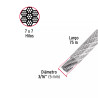 Cable rígido 3/16" acero 7x7 recubierto PVC, 75 m | Ferretería General Ferreterias Ferretodo