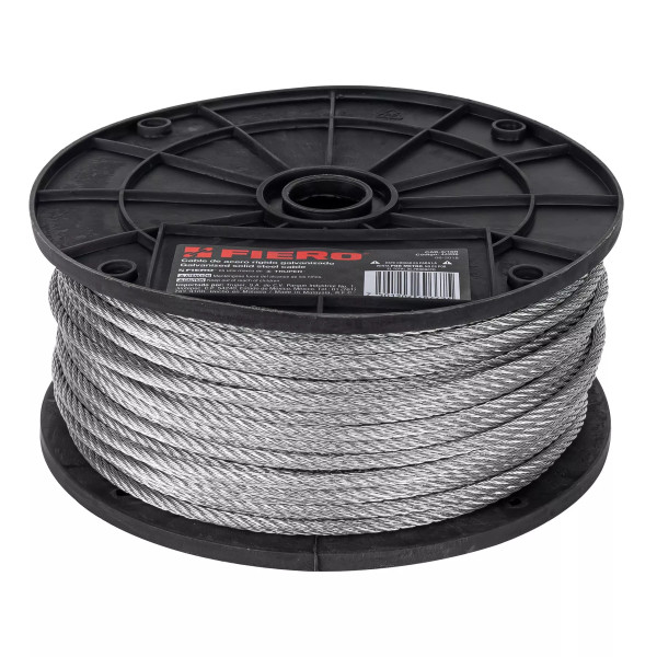 Cable rígido 3/16" de acero 7x7 hilos, 75 m, FIERO | Ferretería General Ferreterias Ferretodo