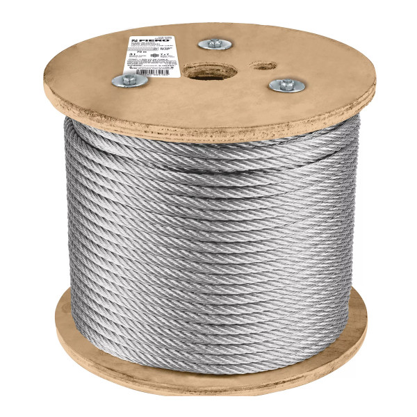 Cable rígido 5/16" de acero 7x7 hilos, 75 m, FIERO | Ferretería General Ferreterias Ferretodo