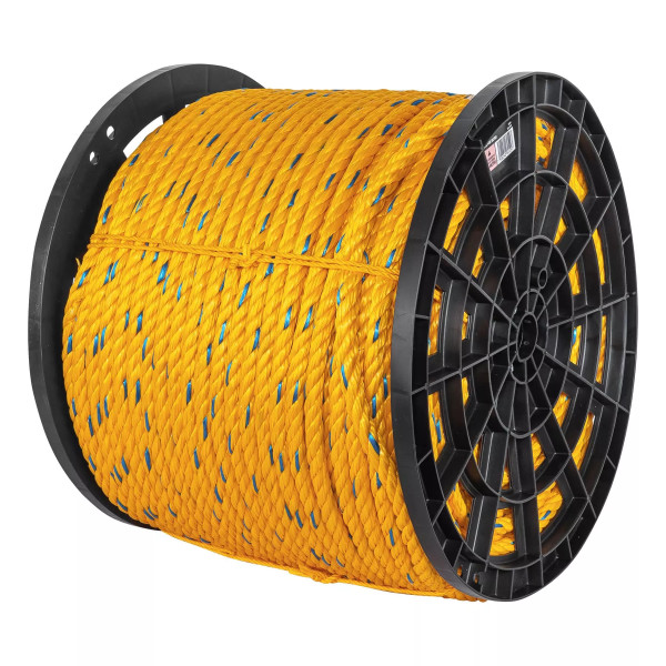 Cuerda amarilla de polipropileno 16mm, carrete 264m | Ferretería General Ferreterias Ferretodo