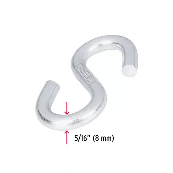 Gancho "S" de 5/16" de acero para cable, FIERO | Bandolas, ganchos, grilletes y similares Ferreterias Ferretodo