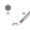 Cable flexible 1/4" acero 7x19 recubierto PVC, 75 m | Ferretería General Ferreterias Ferretodo