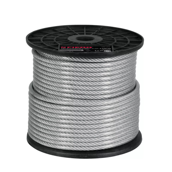 Cable flexible 1/4" acero 7x19 recubierto PVC, 75 m | Ferretería General Ferreterias Ferretodo