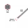 Metro cable flexible 1/8" acero 7x19 recubierto PVC, 75 m | Ferretería General Ferreterias Ferretodo