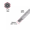 Cable flexible 3/16" acero 7x19 recubierto PVC, 300 m | Ferretería General Ferreterias Ferretodo