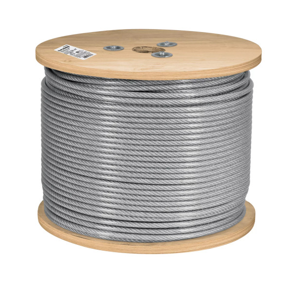 Cable flexible 3/16" acero 7x19 recubierto PVC, 300 m | Ferretería General Ferreterias Ferretodo